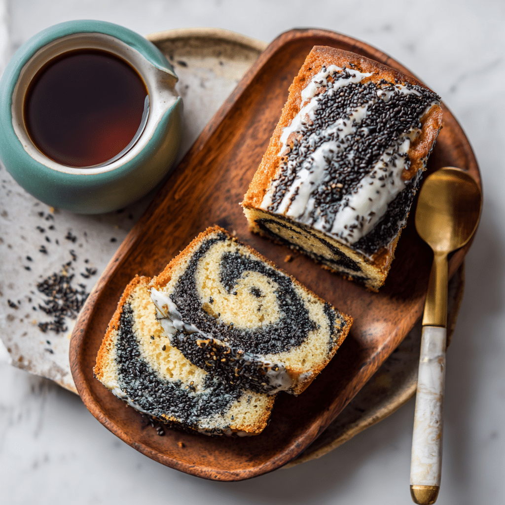 Black Sesame Vanilla Swirl Cake: A Unique Culinary Delight Recipe - Recipe Image