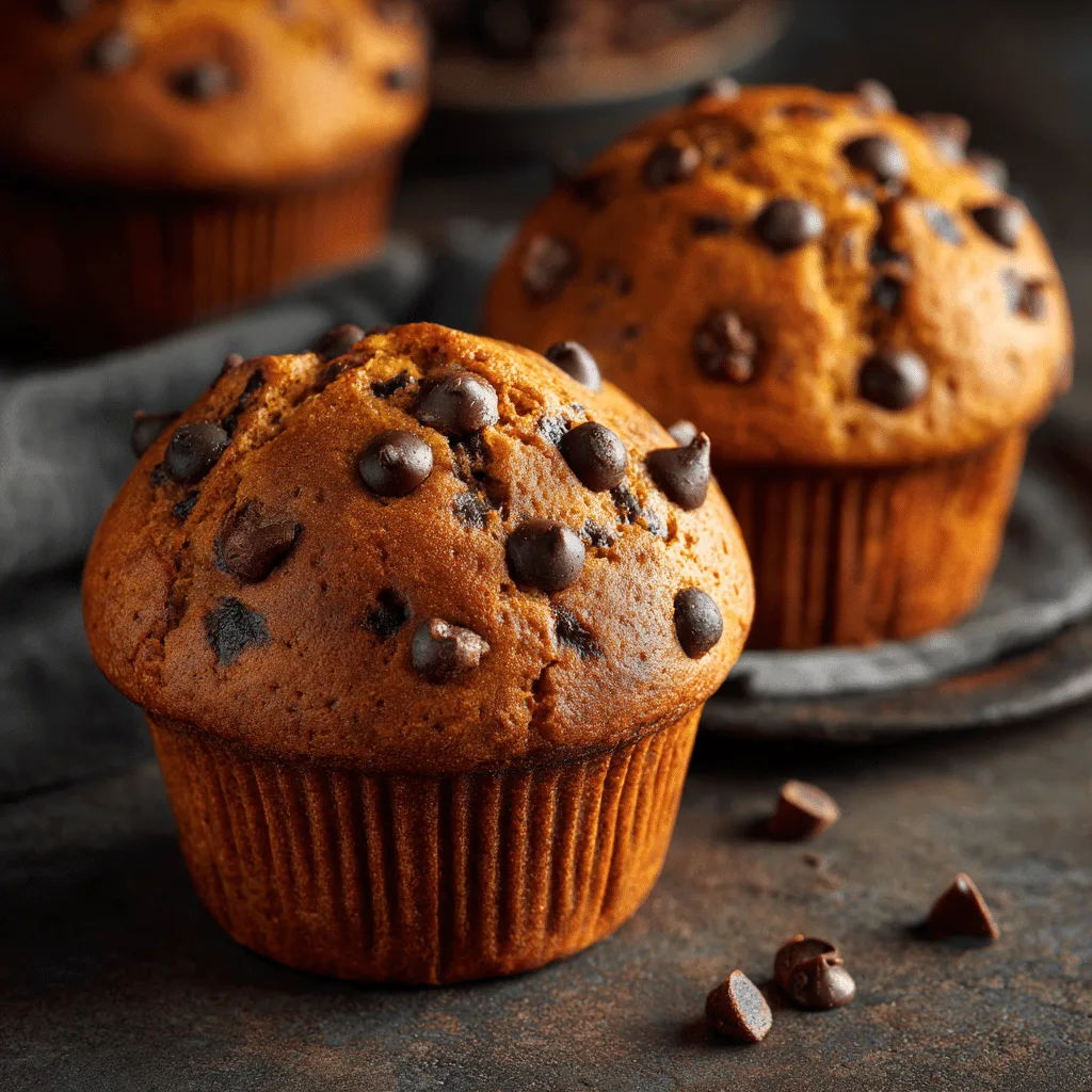 Pumpkin Chocolate Chip Muffins Recipe - Recipe Image