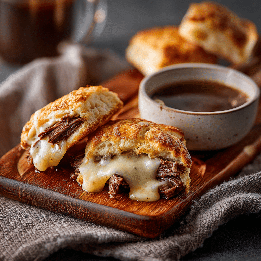 Baked French Dip Biscuits Recipe - Recipe Image