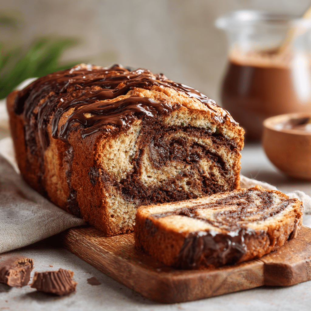 Moist Nutella Banana Bread Recipe - Recipe Image