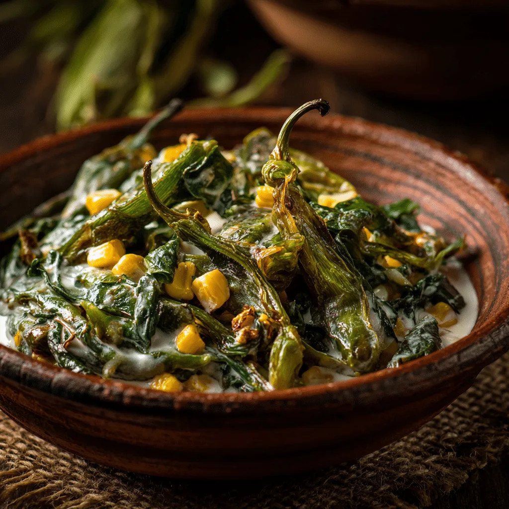 Rajas con Crema Recipe - Recipe Image