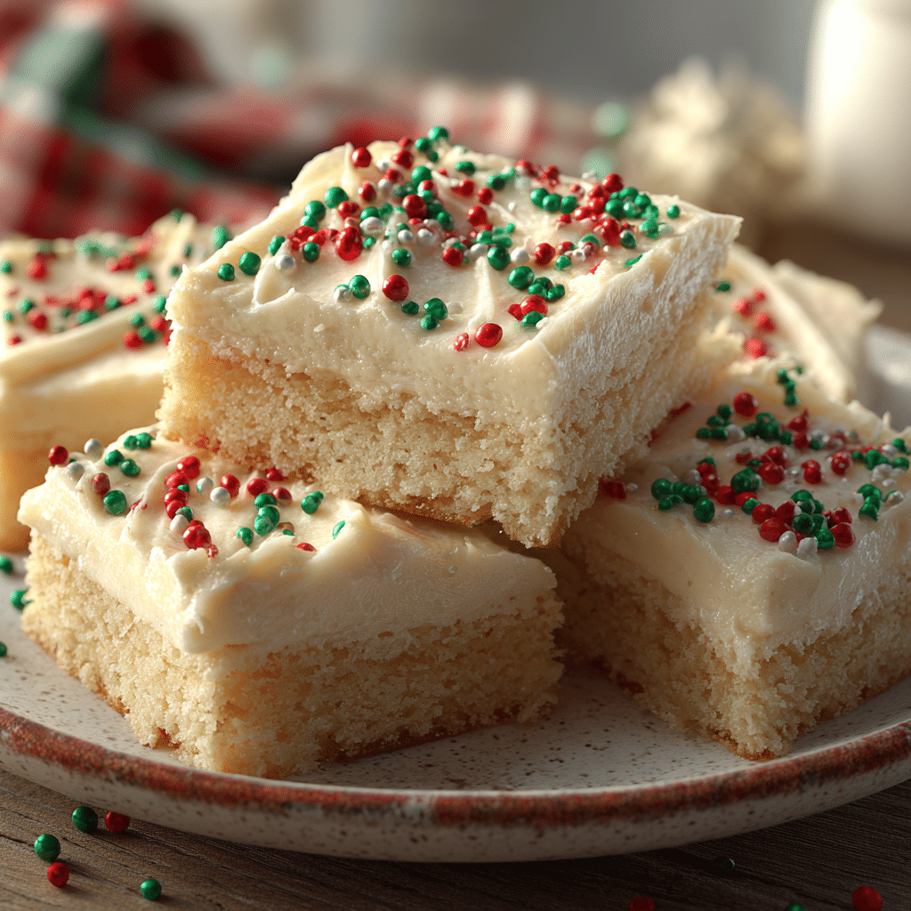 Christmas Sugar Cookie Bars Recipe - Recipe Image