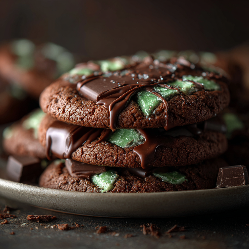 Chocolate Andes Mint Cookies Recipe - Recipe Image