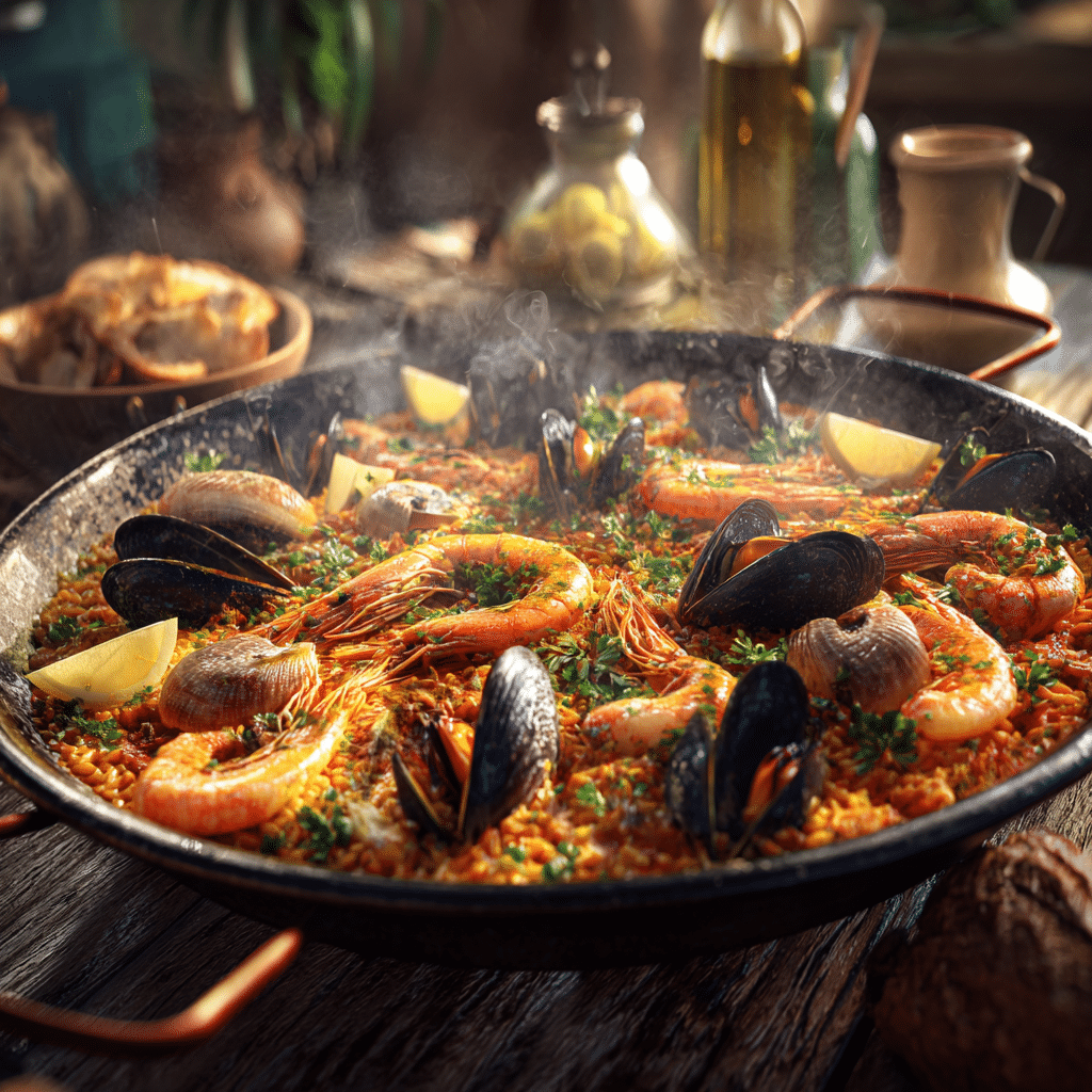 Easy Seafood Paella Recipe - Recipe Image