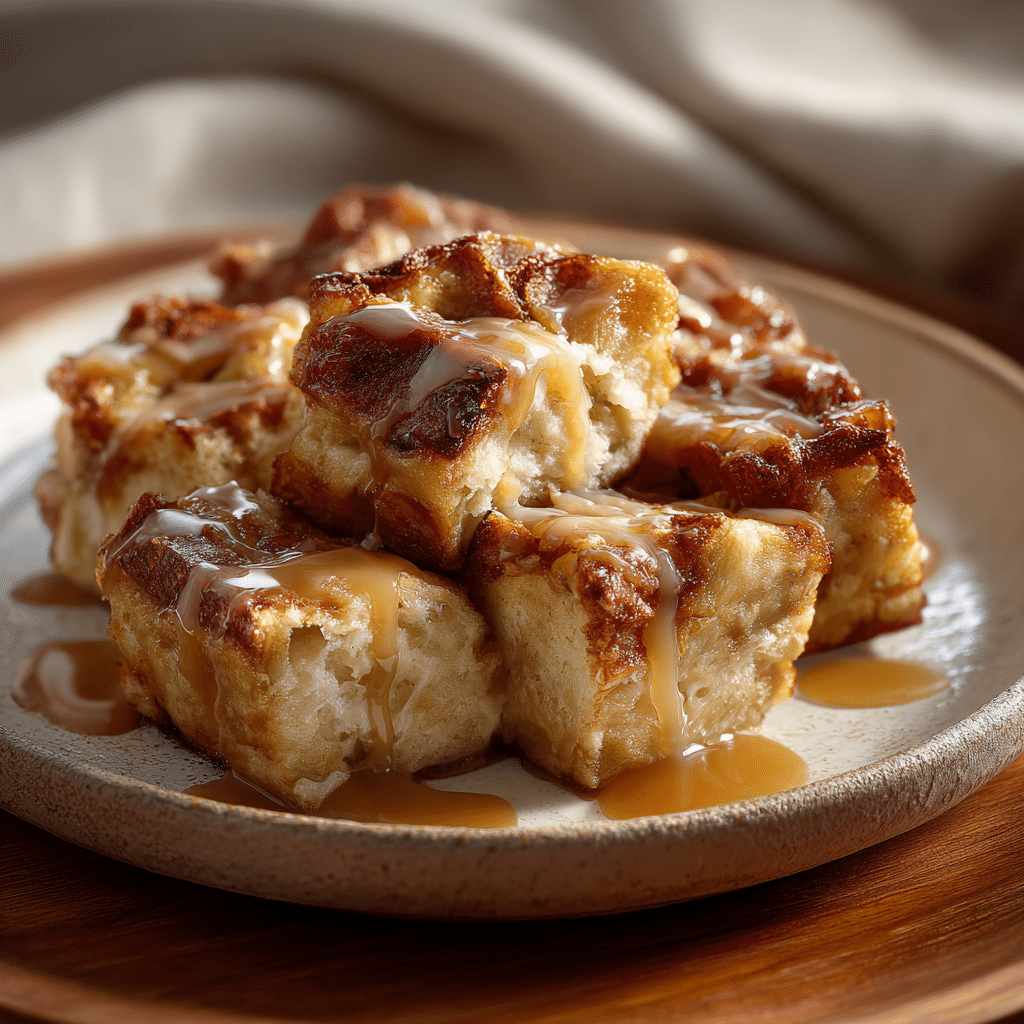 Croissant Bread Pudding Cubes Recipe - Recipe Image