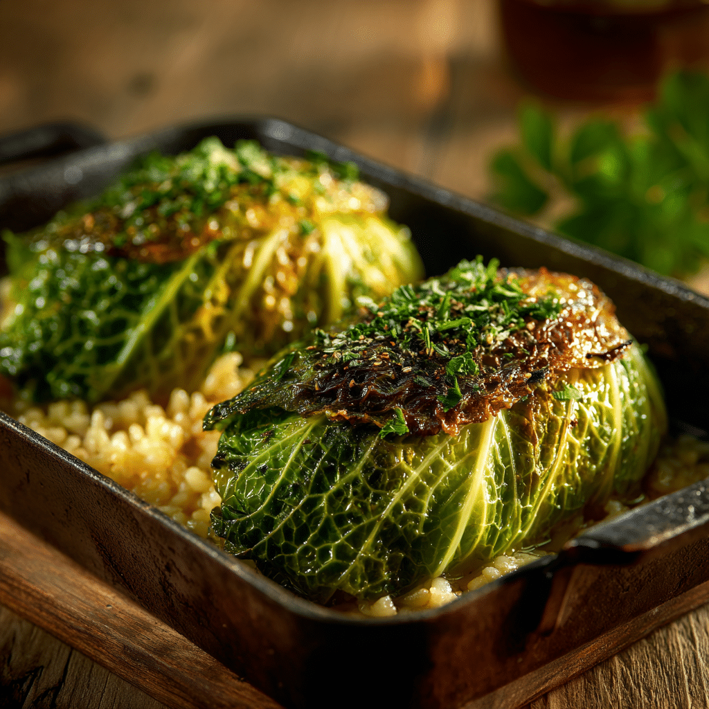 Creamy Rice-Stuffed Cabbage Bake Recipe - Recipe Image
