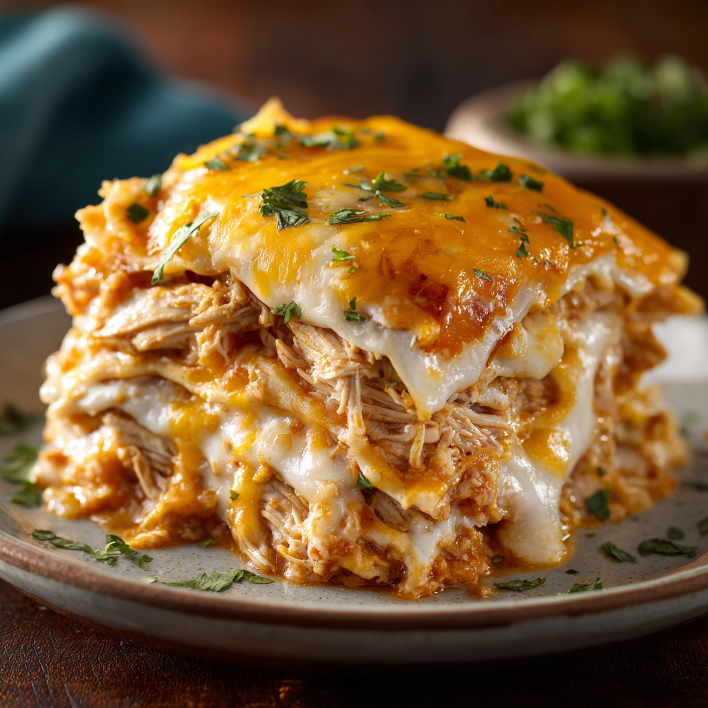 Crockpot Chicken Enchilada Casserole Recipe - Recipe Image