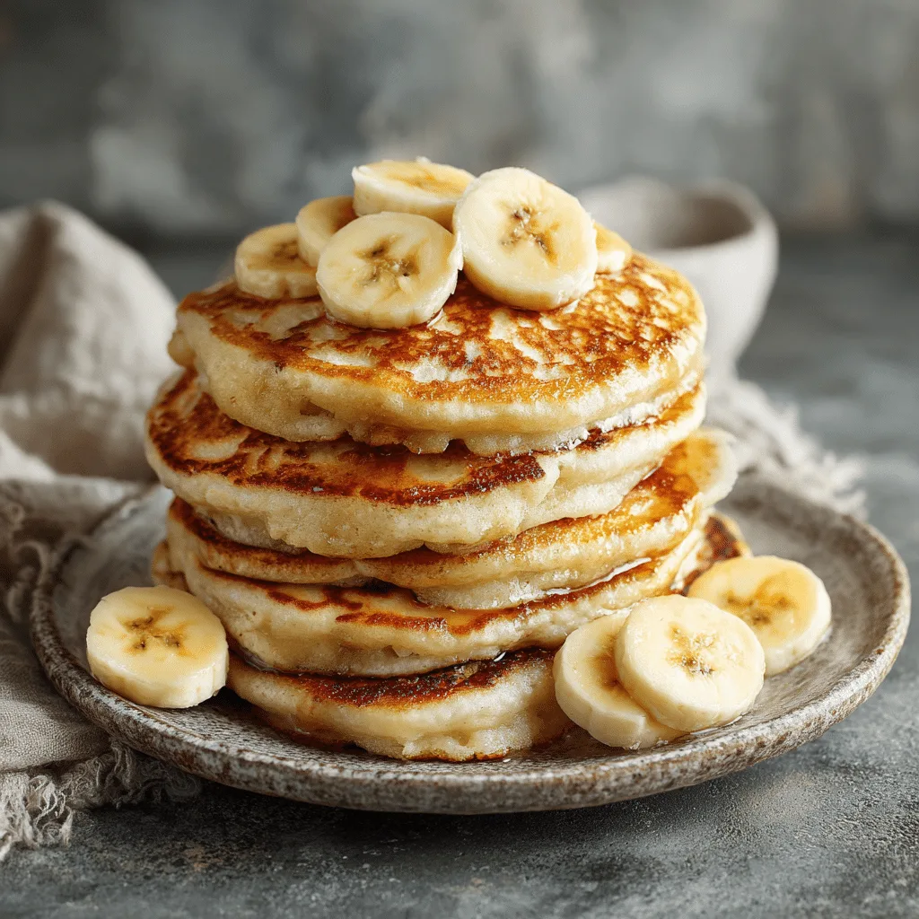 Fluffy Vanilla Banana Pancakes Recipe - Recipe Image