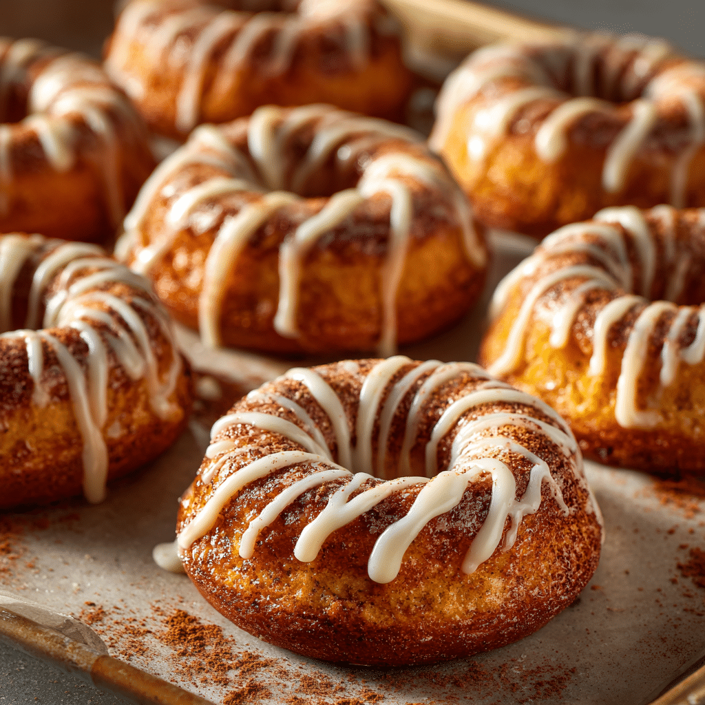 Cinnamon Roll Baked Donuts Recipe - Recipe Image