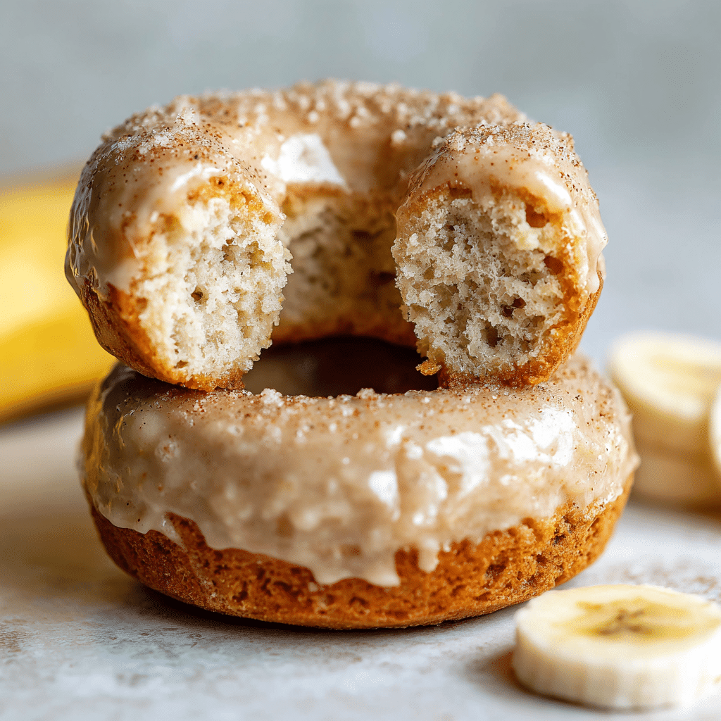 Banana Bread Baked Donuts Recipe - Recipe Image