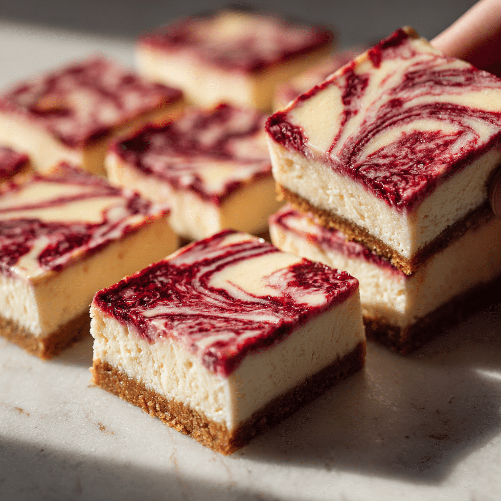 Creamy Raspberry Cheesecake Bars Recipe - Recipe Image
