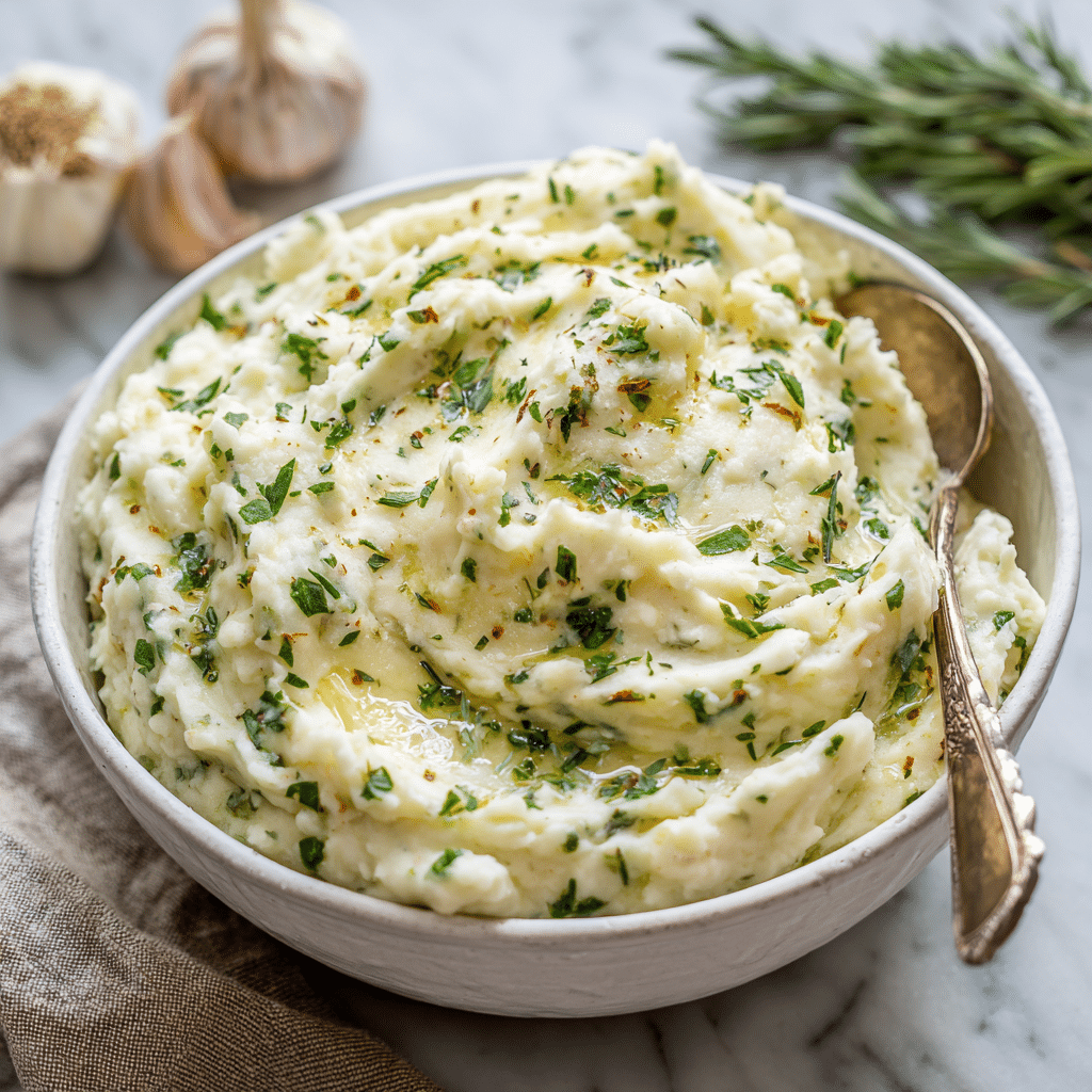 Garlic Herb Mashed Potatoes Recipe