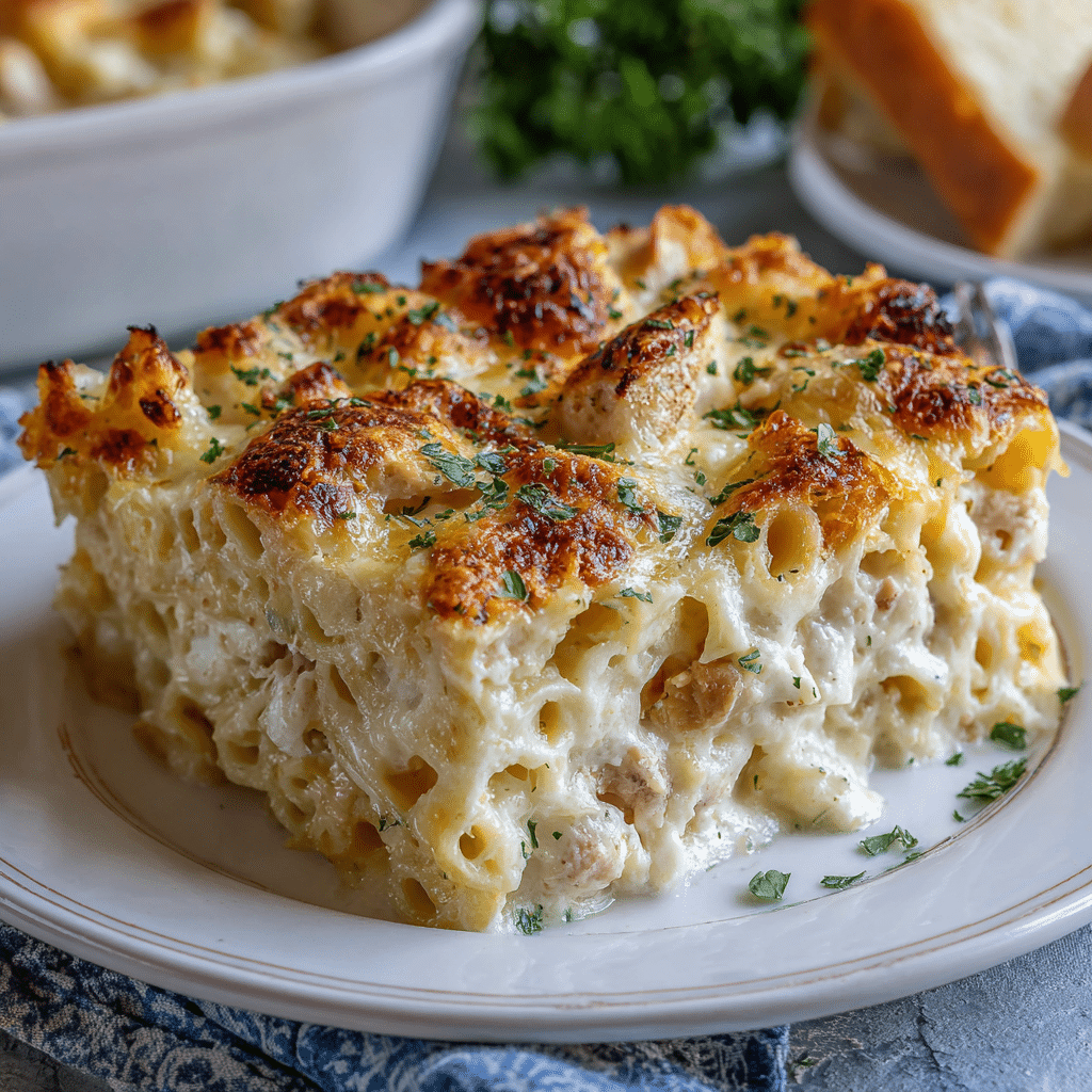 Creamy Chicken Alfredo Bake Recipe - Recipe Image