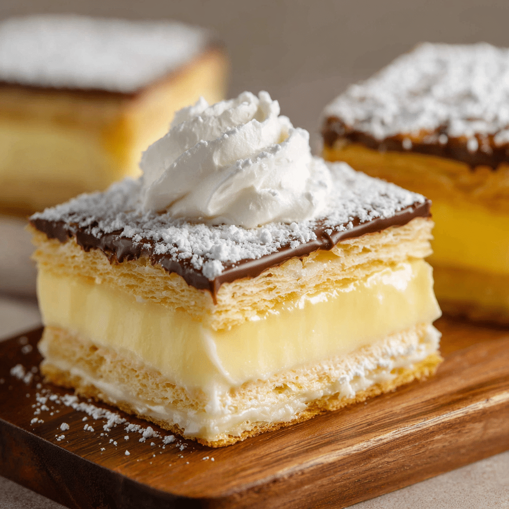 Vanilla Custard Cream Squares:  - Recipe Image