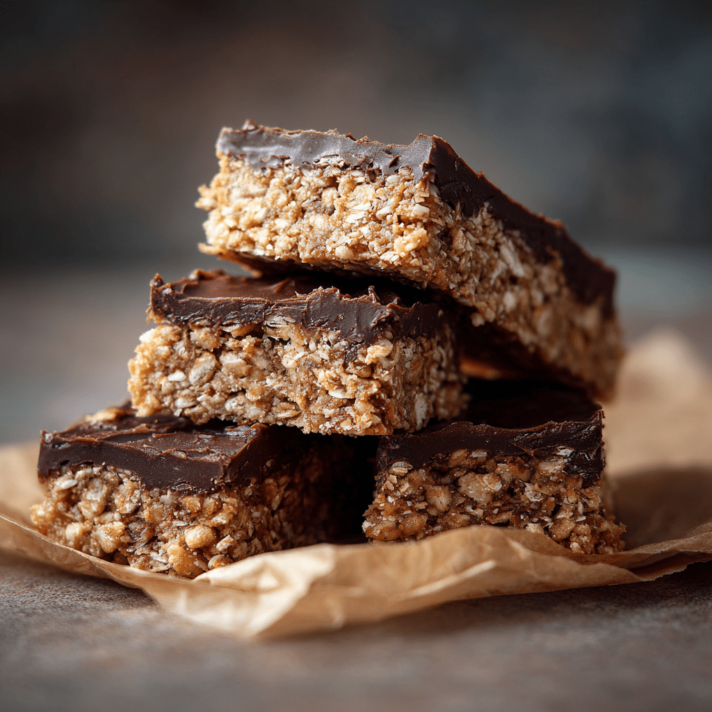 Chocolate Oat Breakfast Bars Recipe - Recipe Image