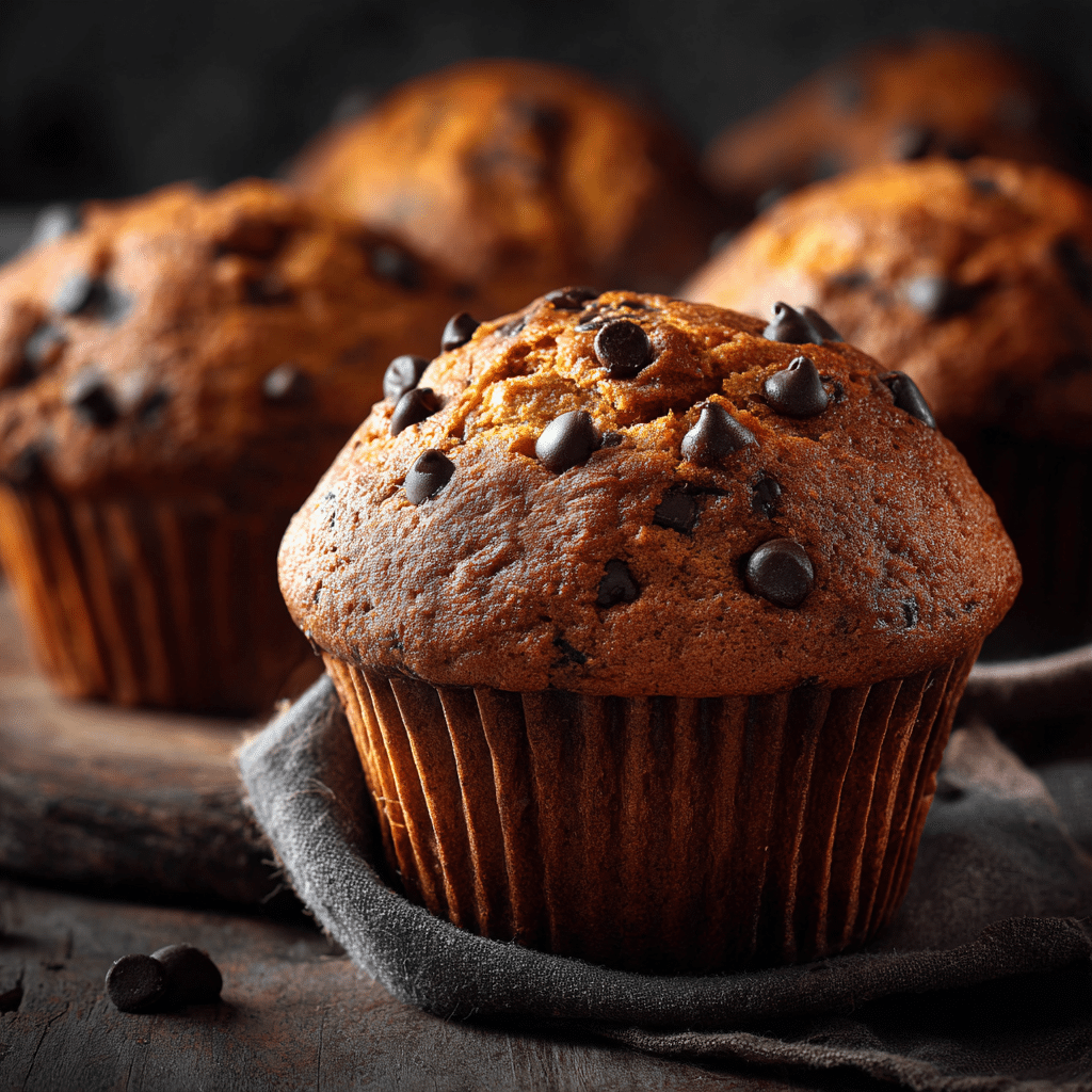 Pumpkin Chocolate Chip Muffins Recipe - Recipe Image