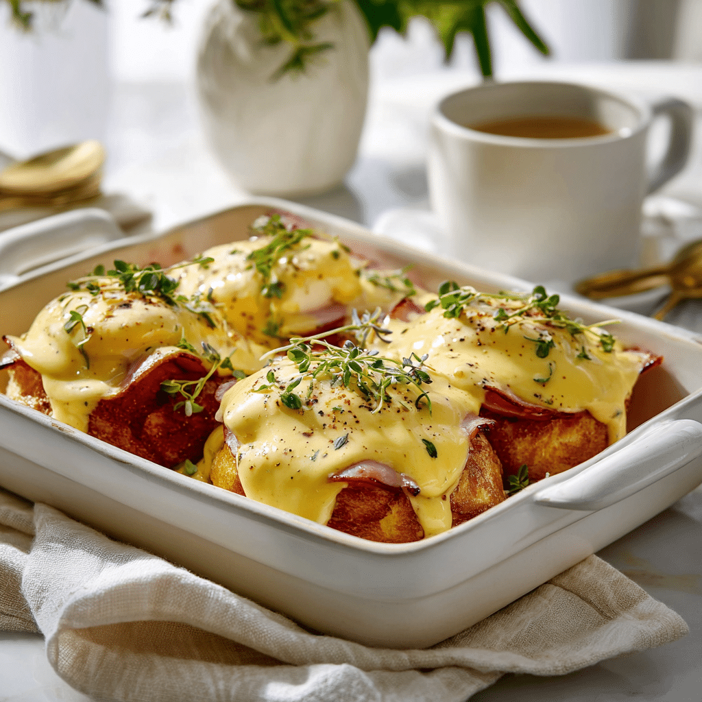 Eggs Benedict Casserole: A Brunch Favorite Made Easy Recipe - Recipe Image