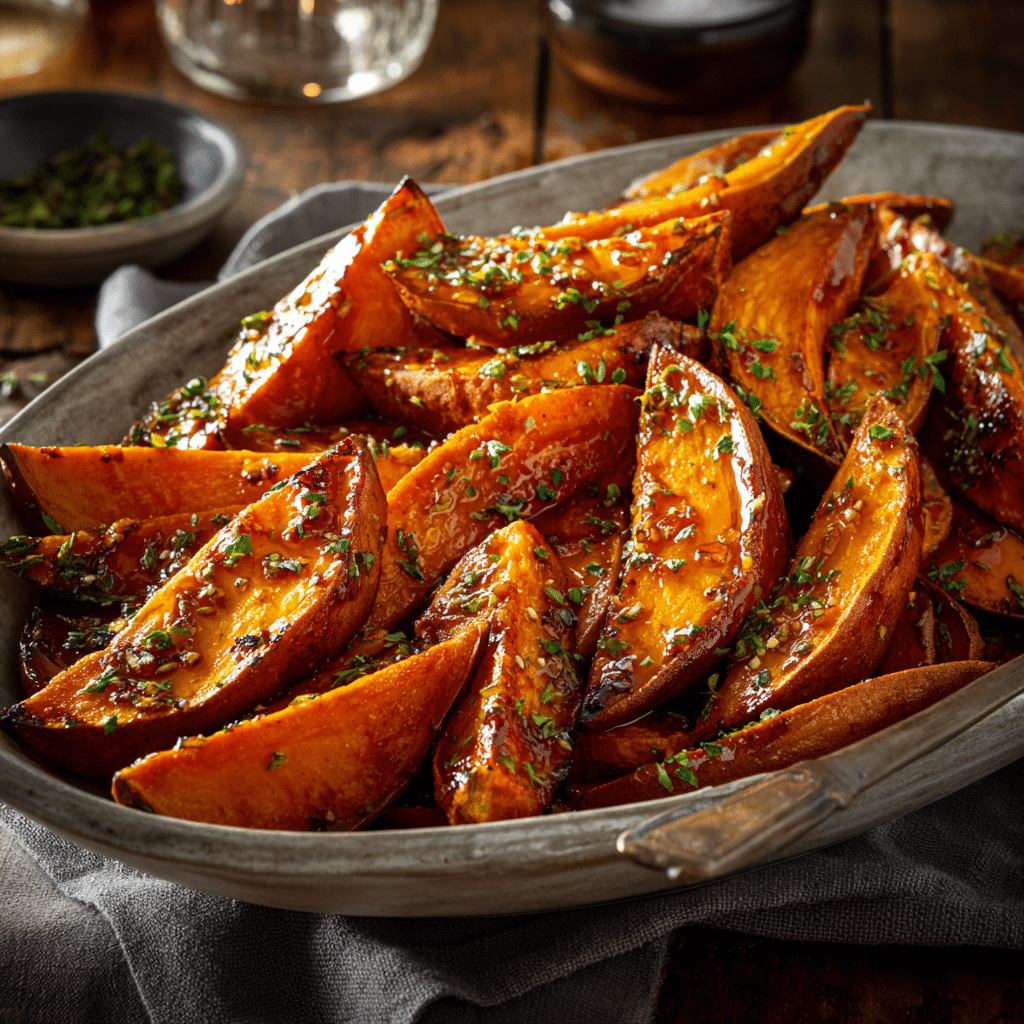 Maple Roasted Sweet Potatoes - Recipe Image