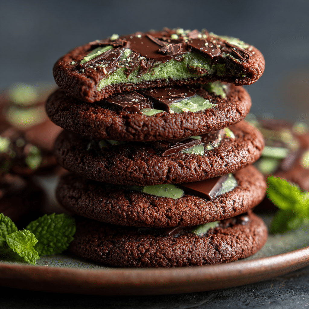 Chocolate Andes Mint Cookies Recipe - Recipe Image