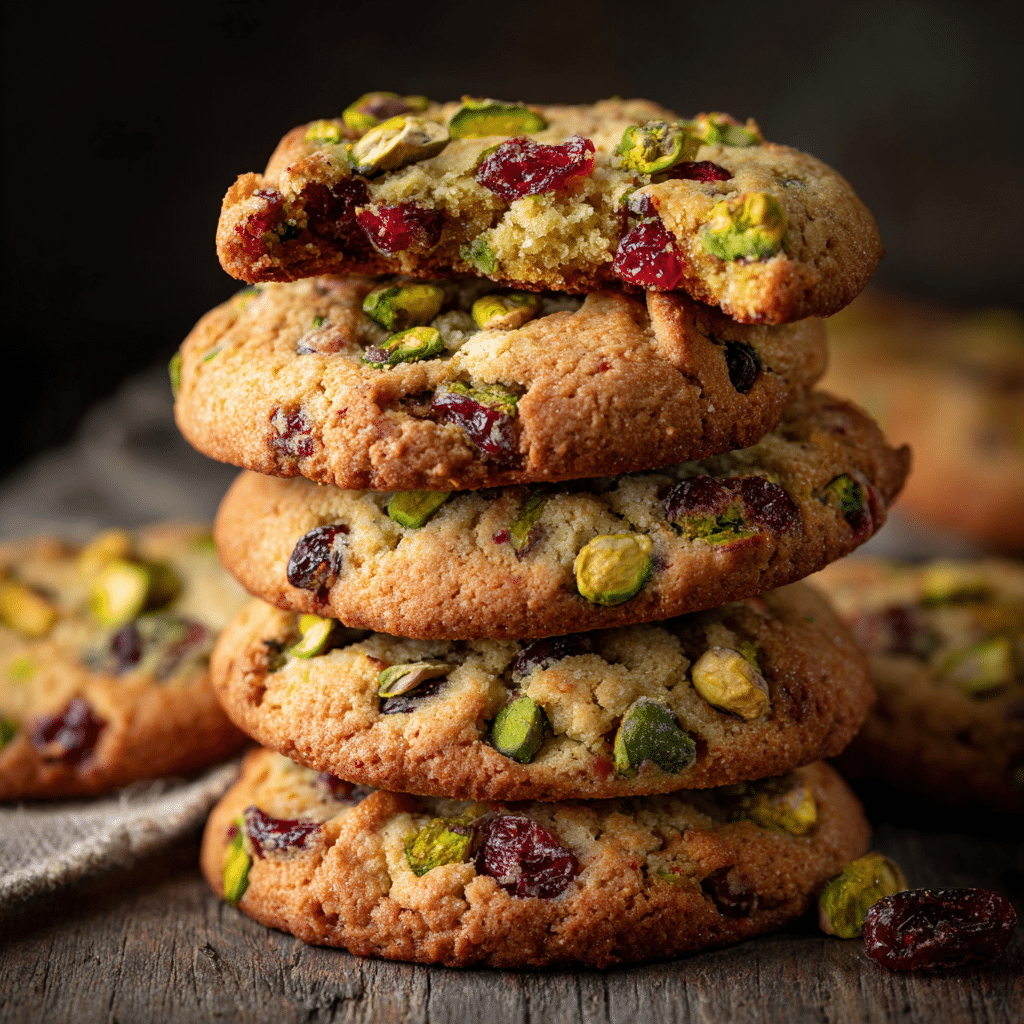 Chewy Pistachio Cranberry Cookies Recipe - Recipe Image