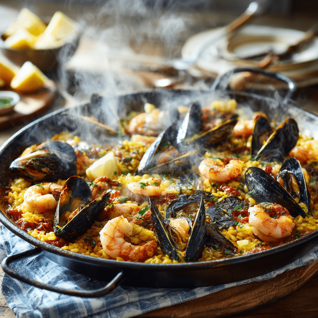 Easy Seafood Paella Recipe - Recipe Image