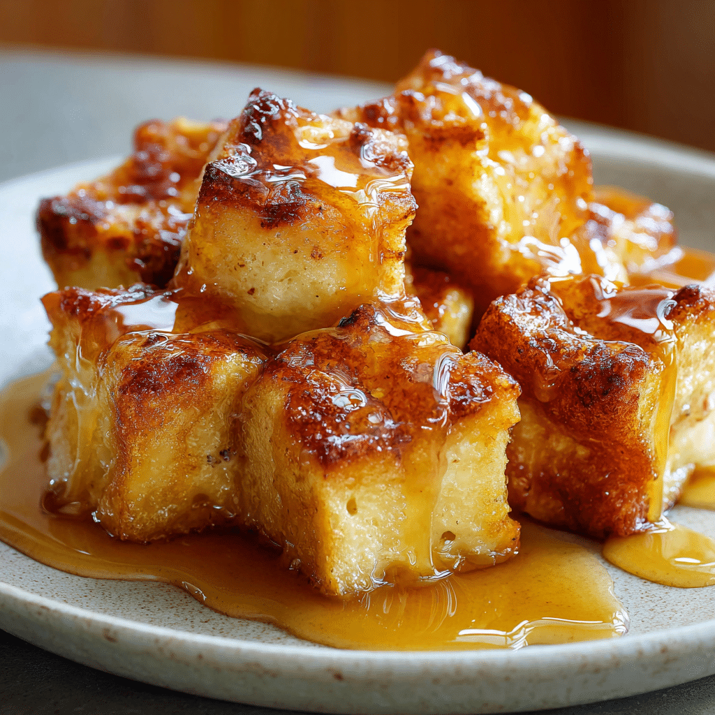 Croissant Bread Pudding Cubes Recipe - Recipe Image