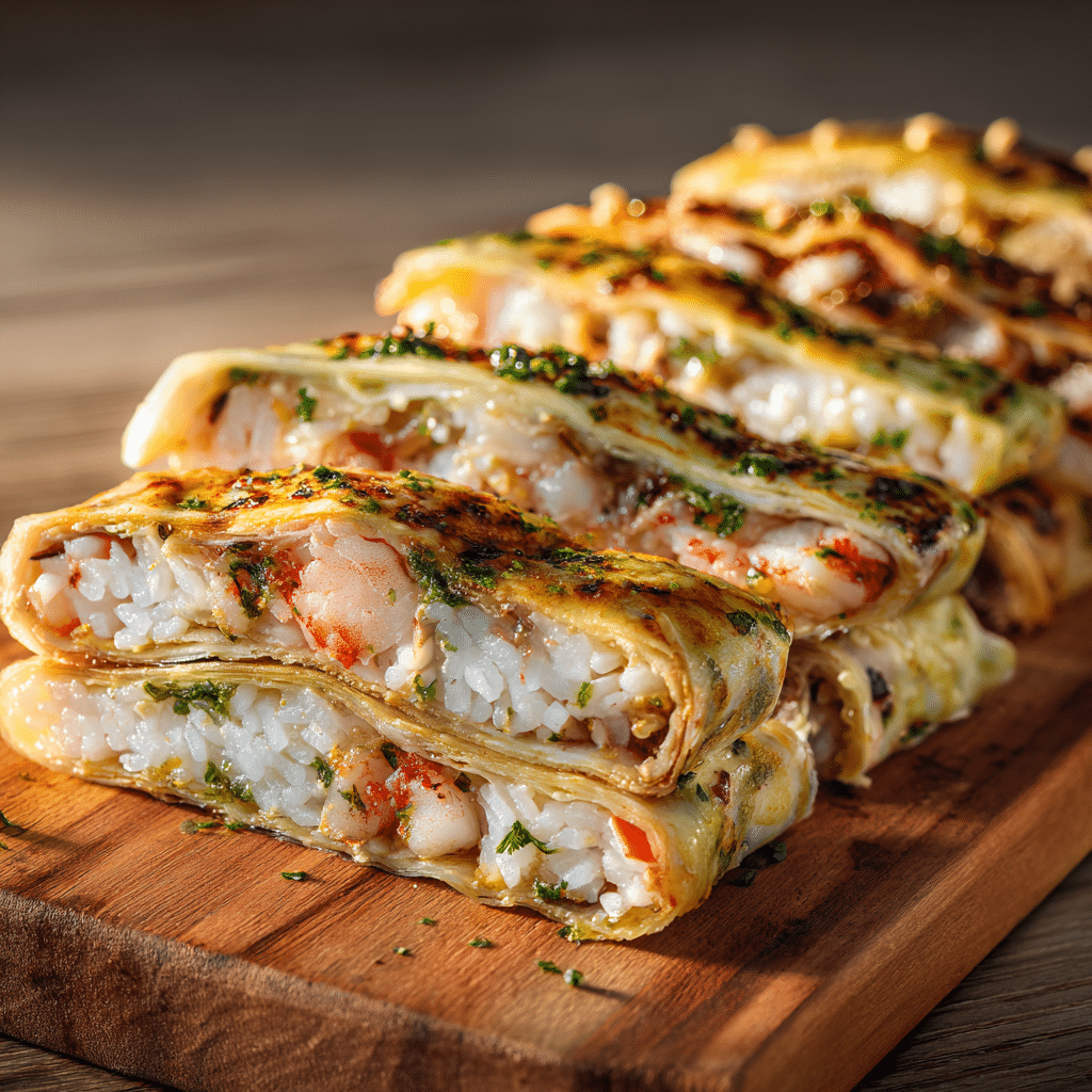 Creamy Sushi Bake Wraps (Folded Style) Recipe - Recipe Image