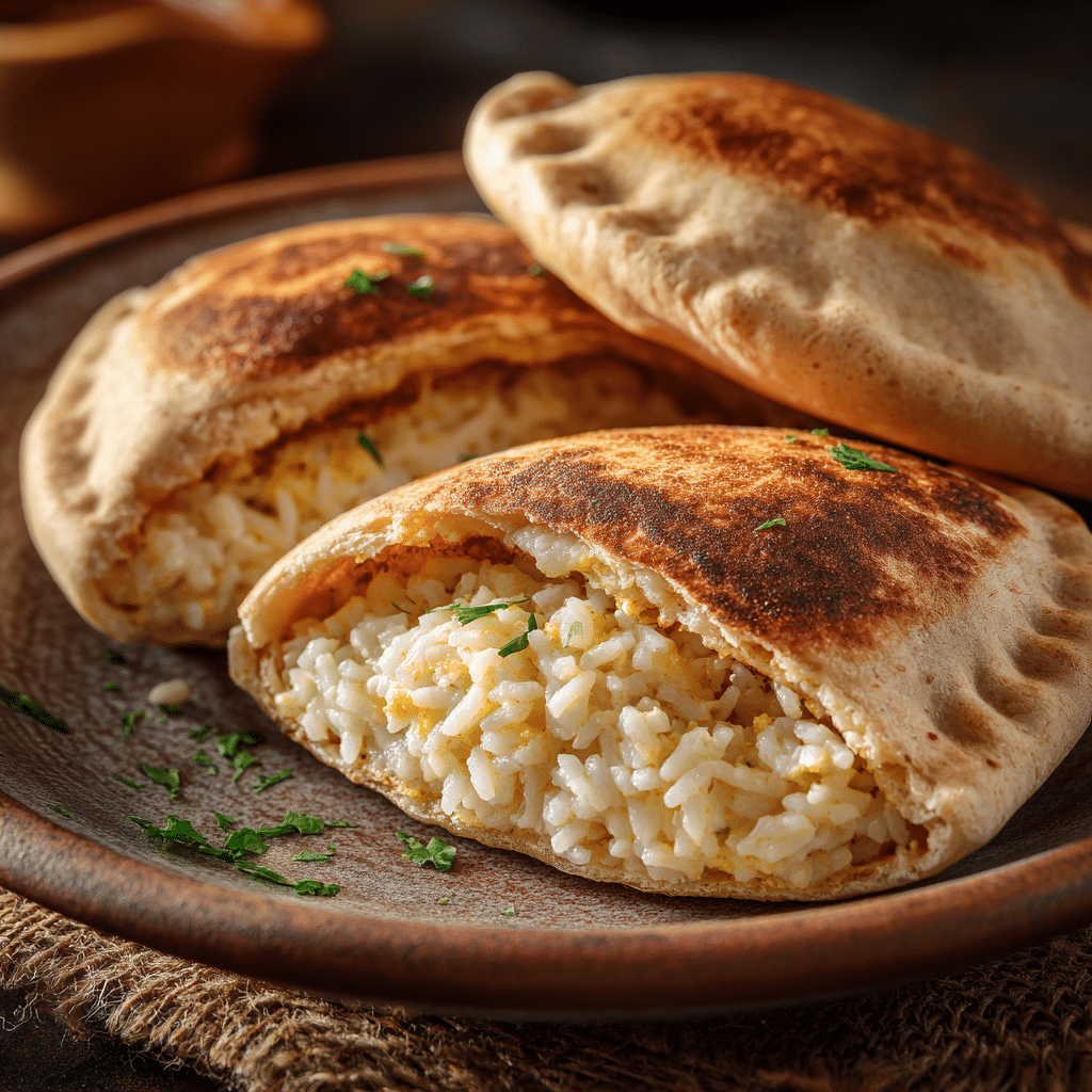 Creamy Rice-Stuffed Pita Bake Recipe - Recipe Image
