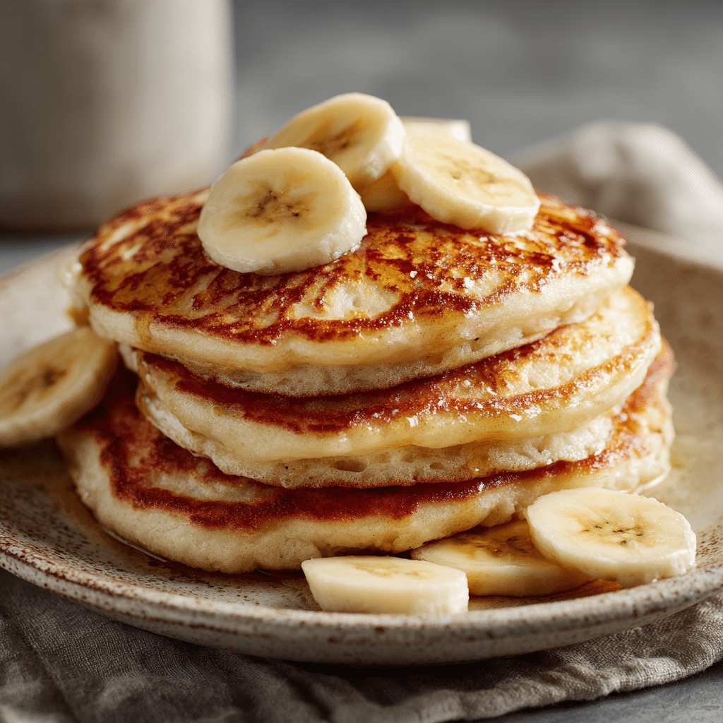 Fluffy Vanilla Banana Pancakes Recipe - Recipe Image