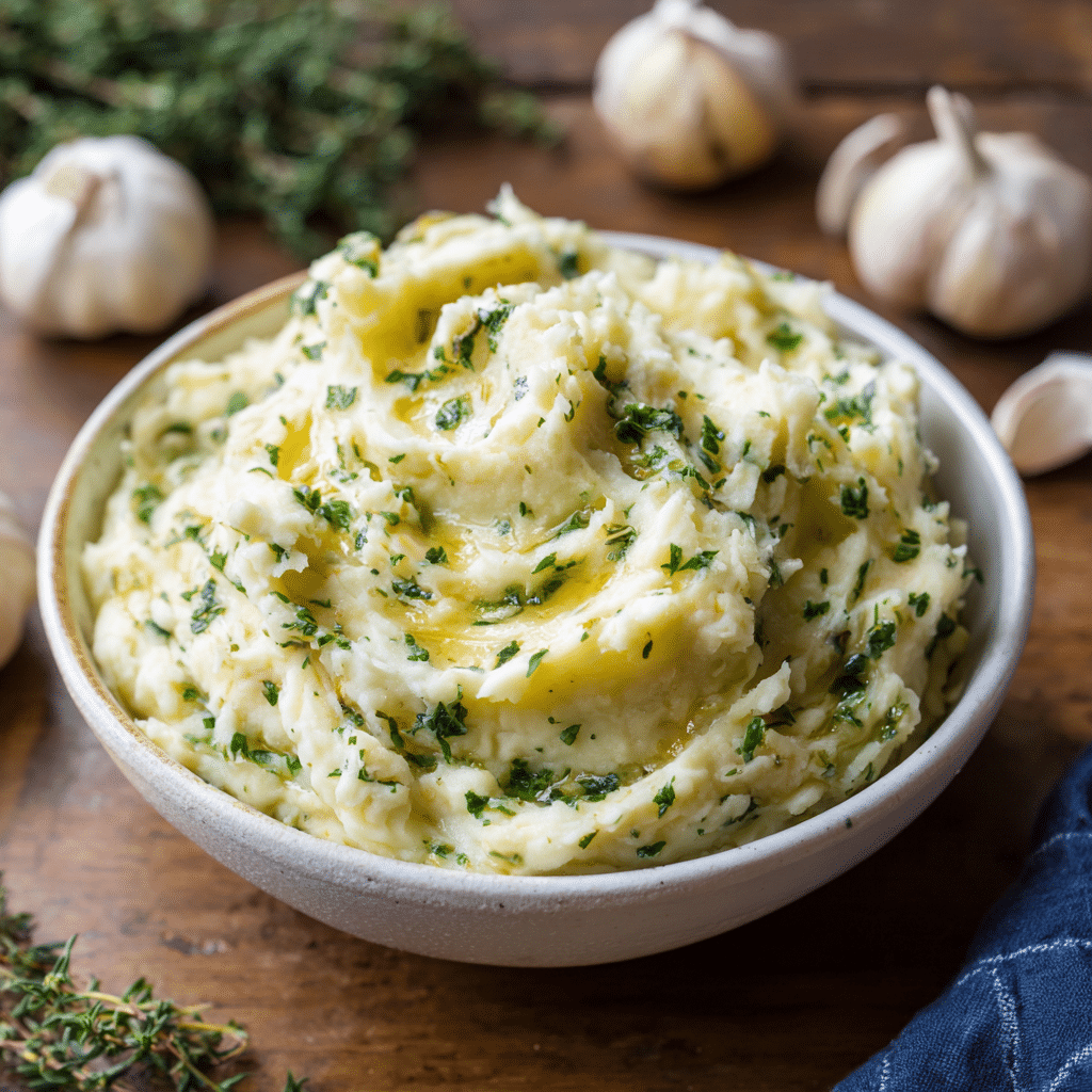 Garlic Herb Mashed Potatoes Recipe - Recipe Image