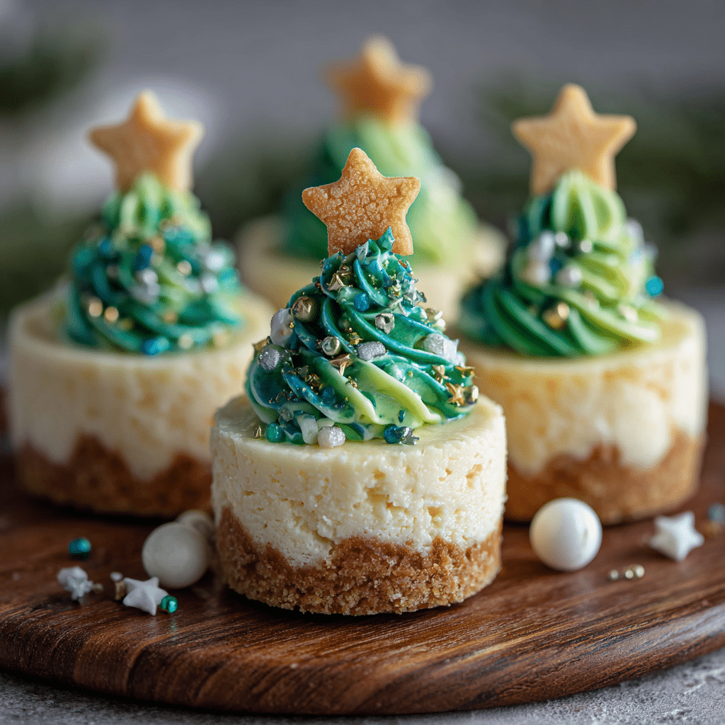 Delightful Christmas Tree Mini Cheesecakes Recipe