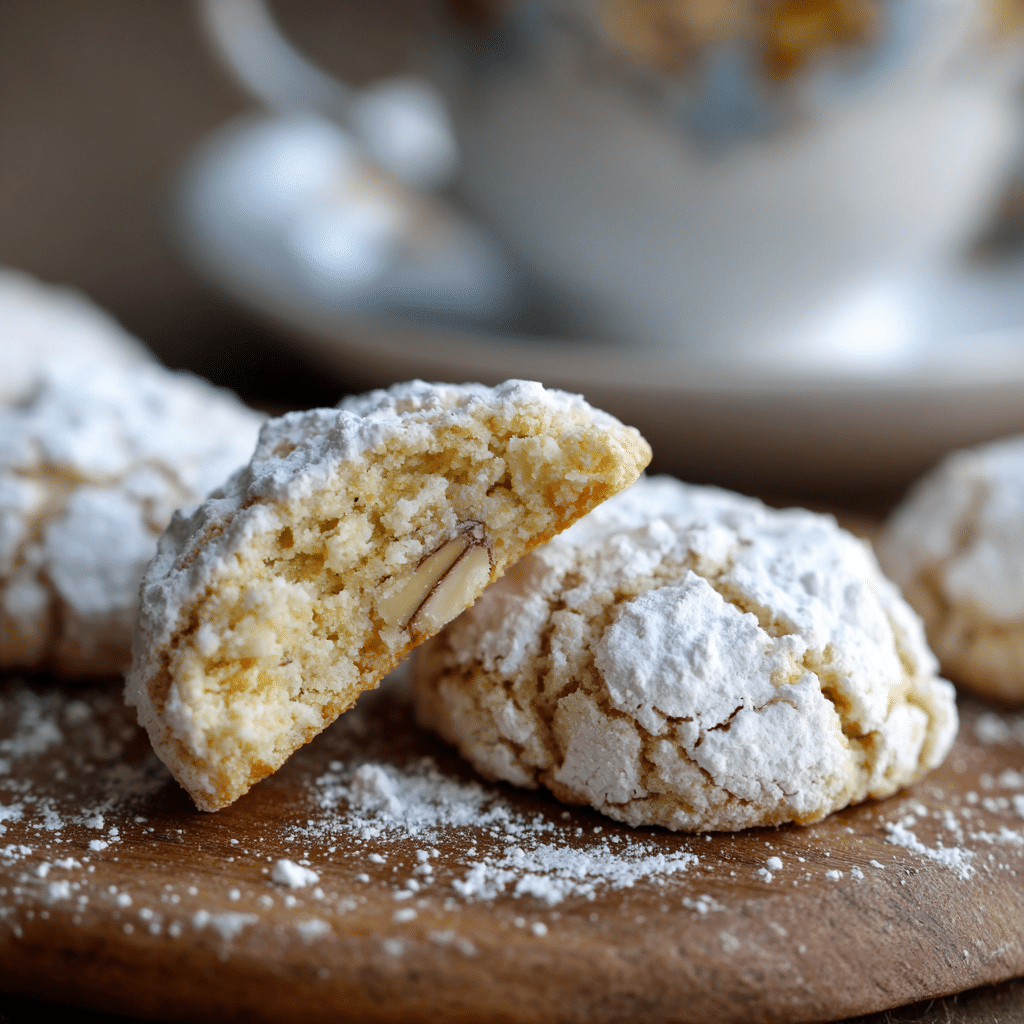 Soft Italian Ricciarelli Almond Cookies Recipe - Recipe Image