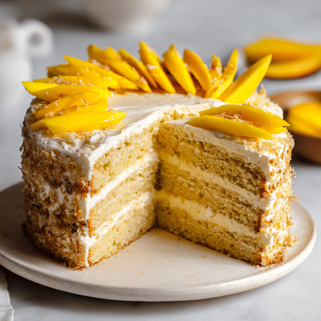 Vegan Mango Coconut Cake Recipe