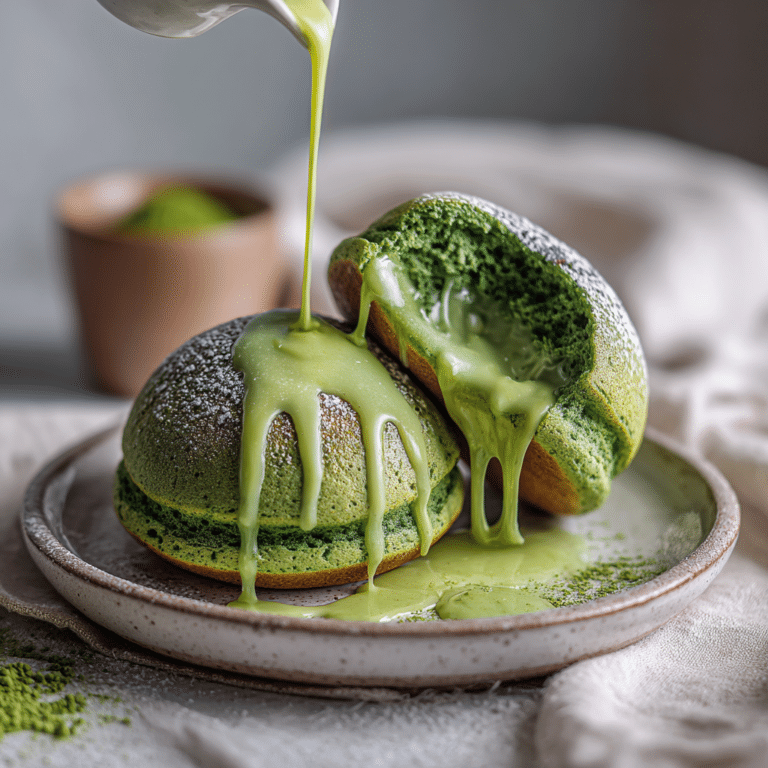 Matcha Lava Pancake Bombs Recipe