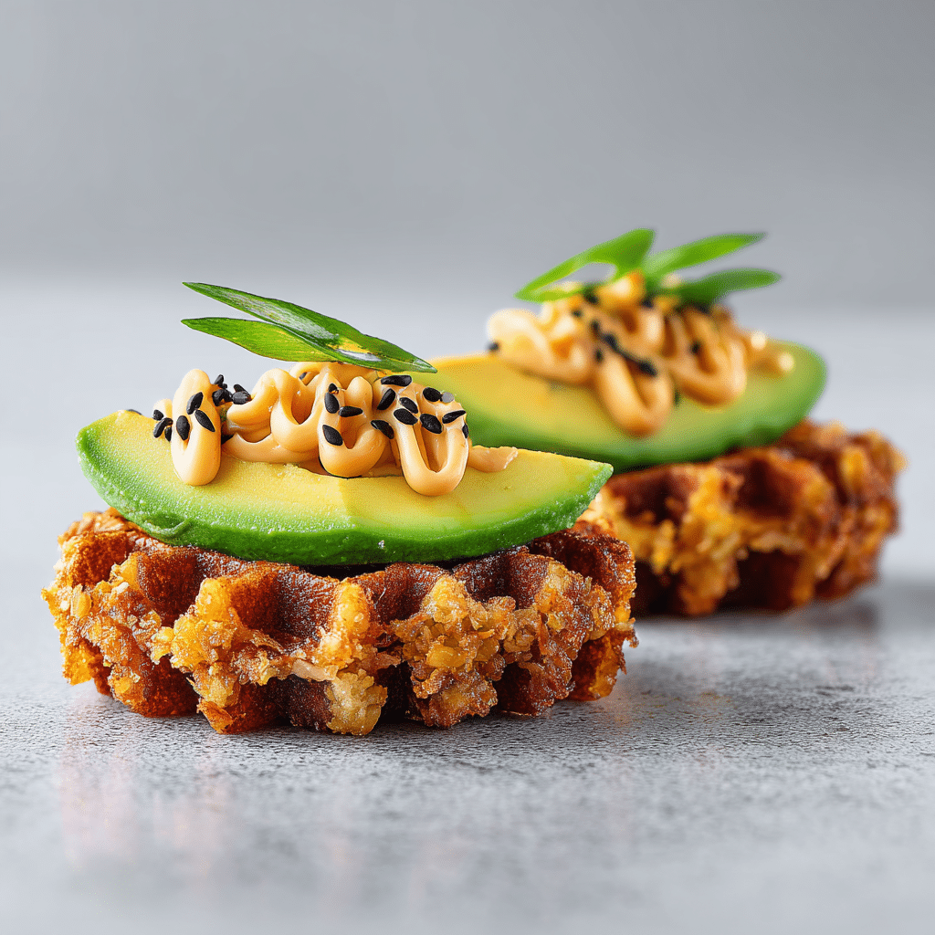 "Crispy Sushi Rice Waffles Recipe