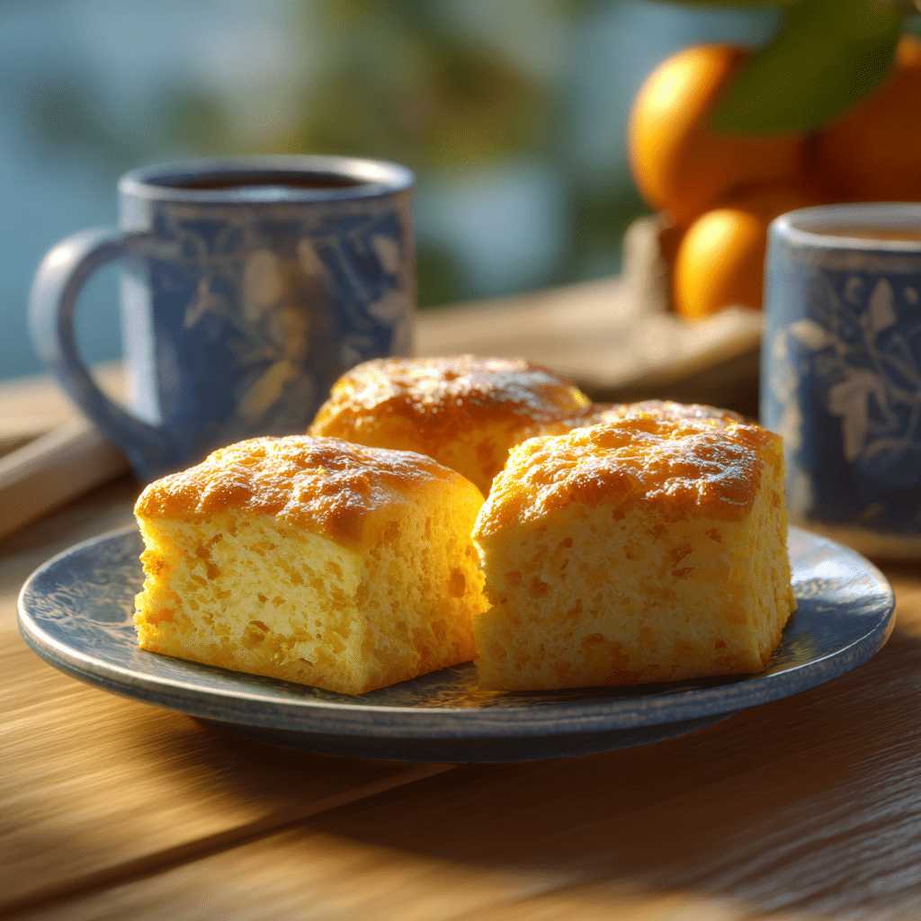 Soft Orange Breakfast Muffin Squares Recipe - Recipe Image