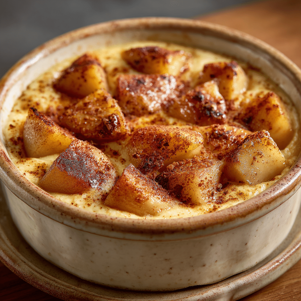 Creamy Apple Cinnamon Oat Custard Recipe - Recipe Image