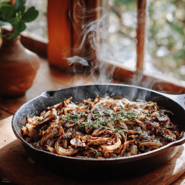 Savory Mushroom Onion Breakfast Sauté Recipe