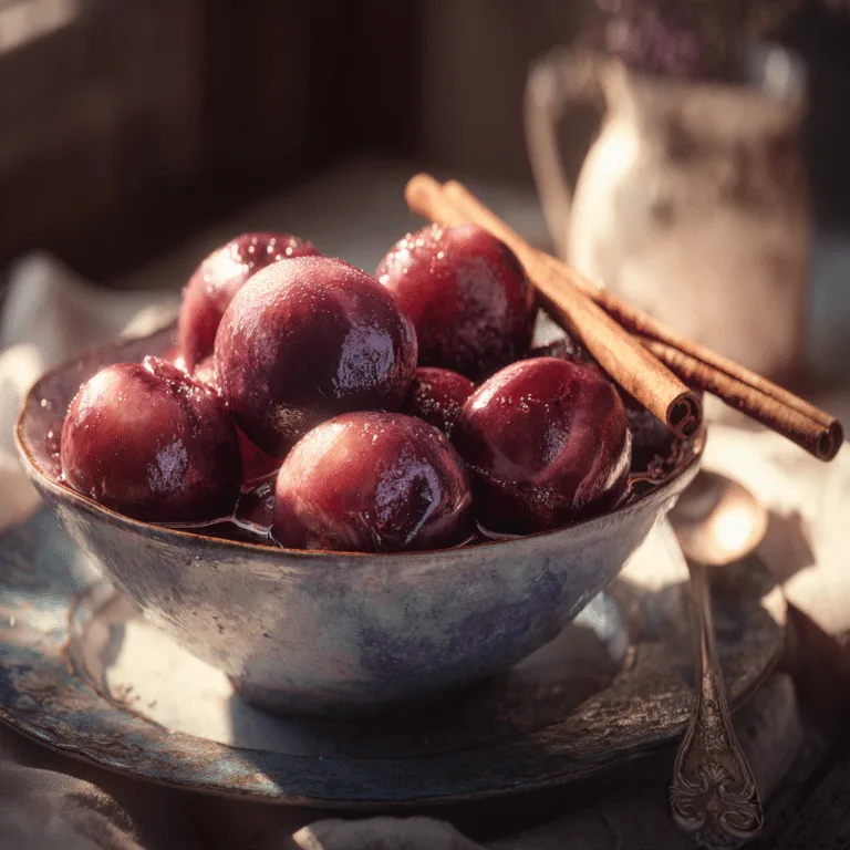 Warm Plum Cinnamon Morning Compote Recipe