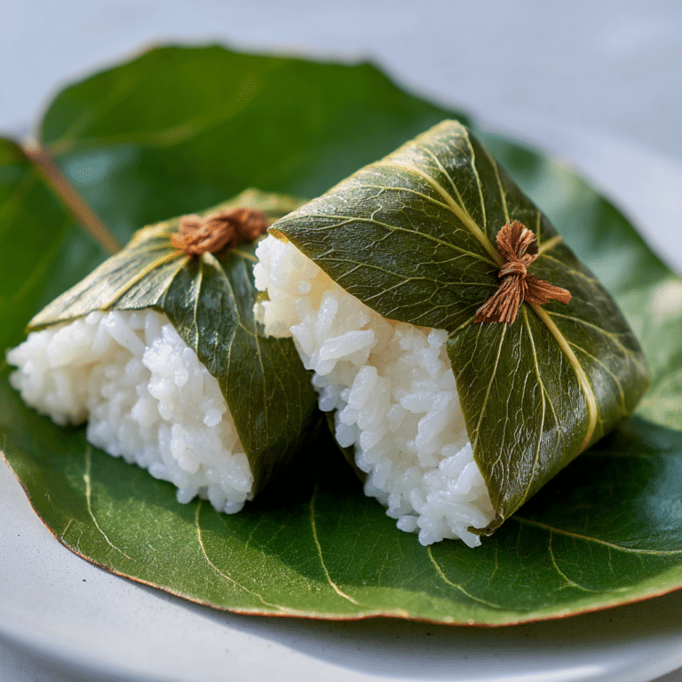 Steamed Coconut Rice Breakfast Parcels Recipe