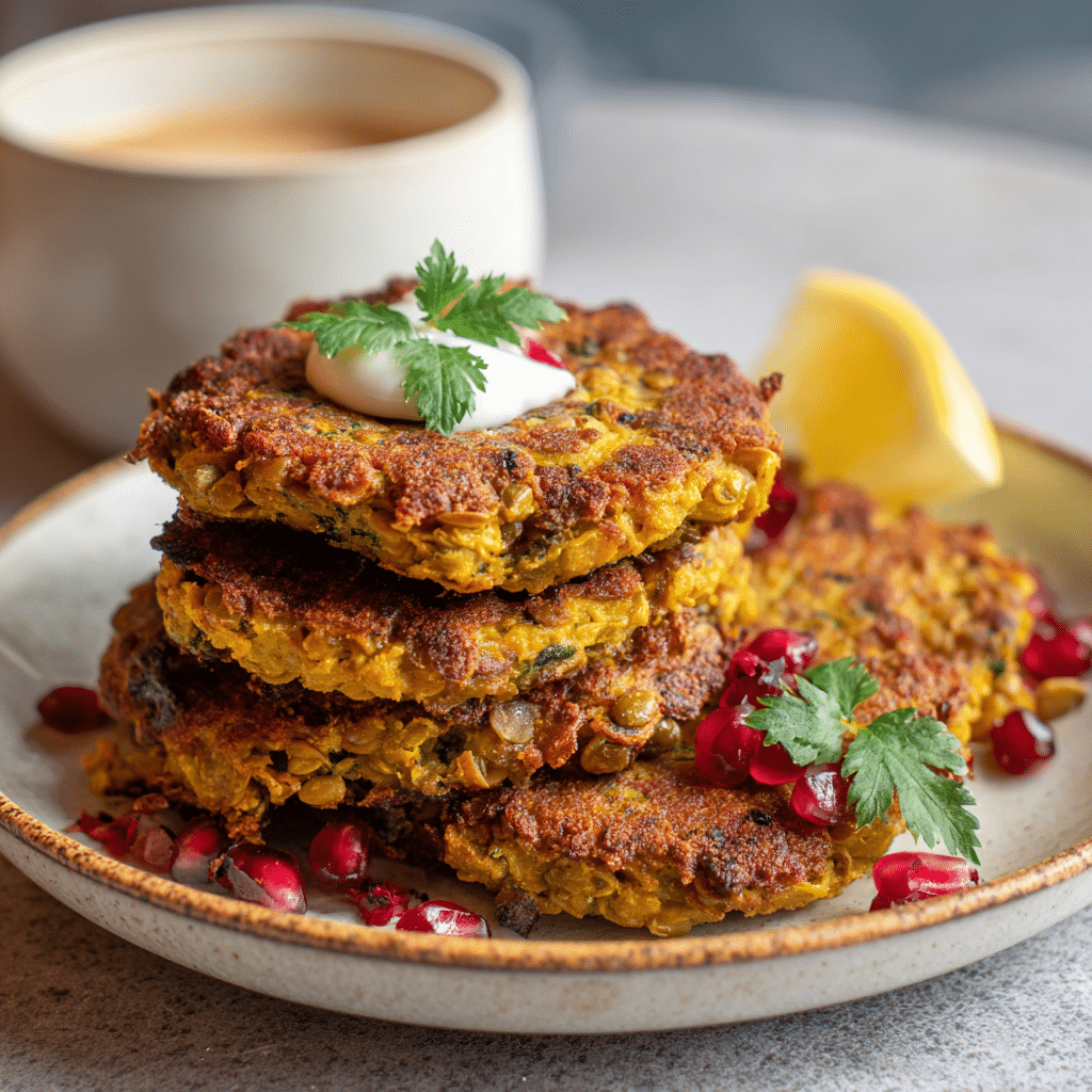 Crispy Lentil Breakfast Fritters Recipe