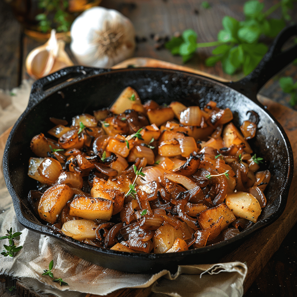 Savory Apple & Onion Breakfast Skillet Recipe