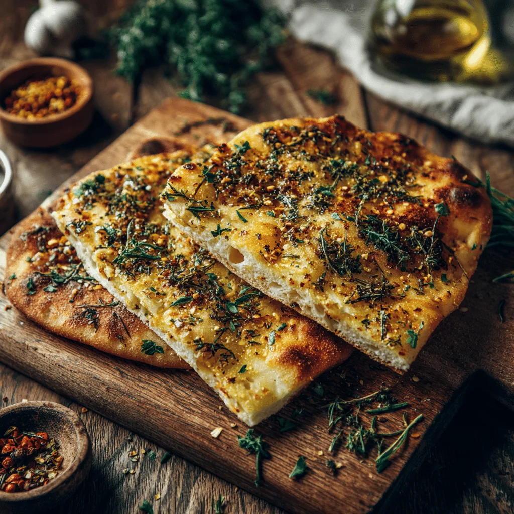 Baked Savory Yogurt Flatbread Recipe