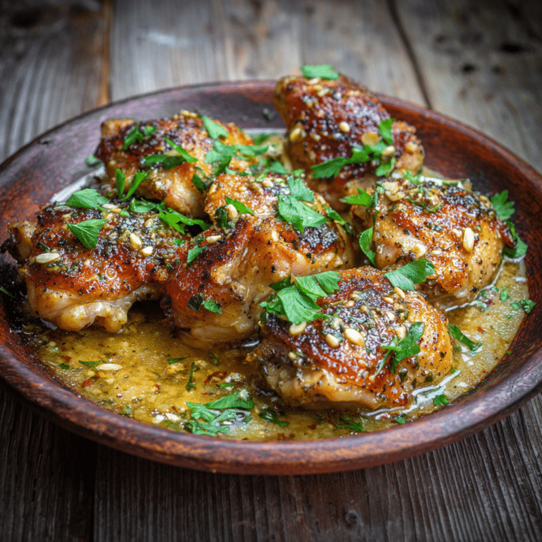 Simple Butter Garlic Chicken Thighs Recipe