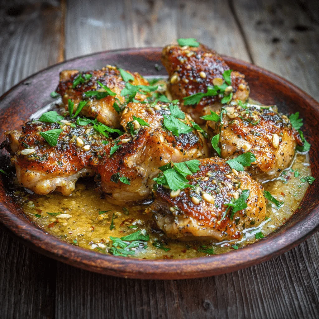 Simple Butter Garlic Chicken Thighs Recipe