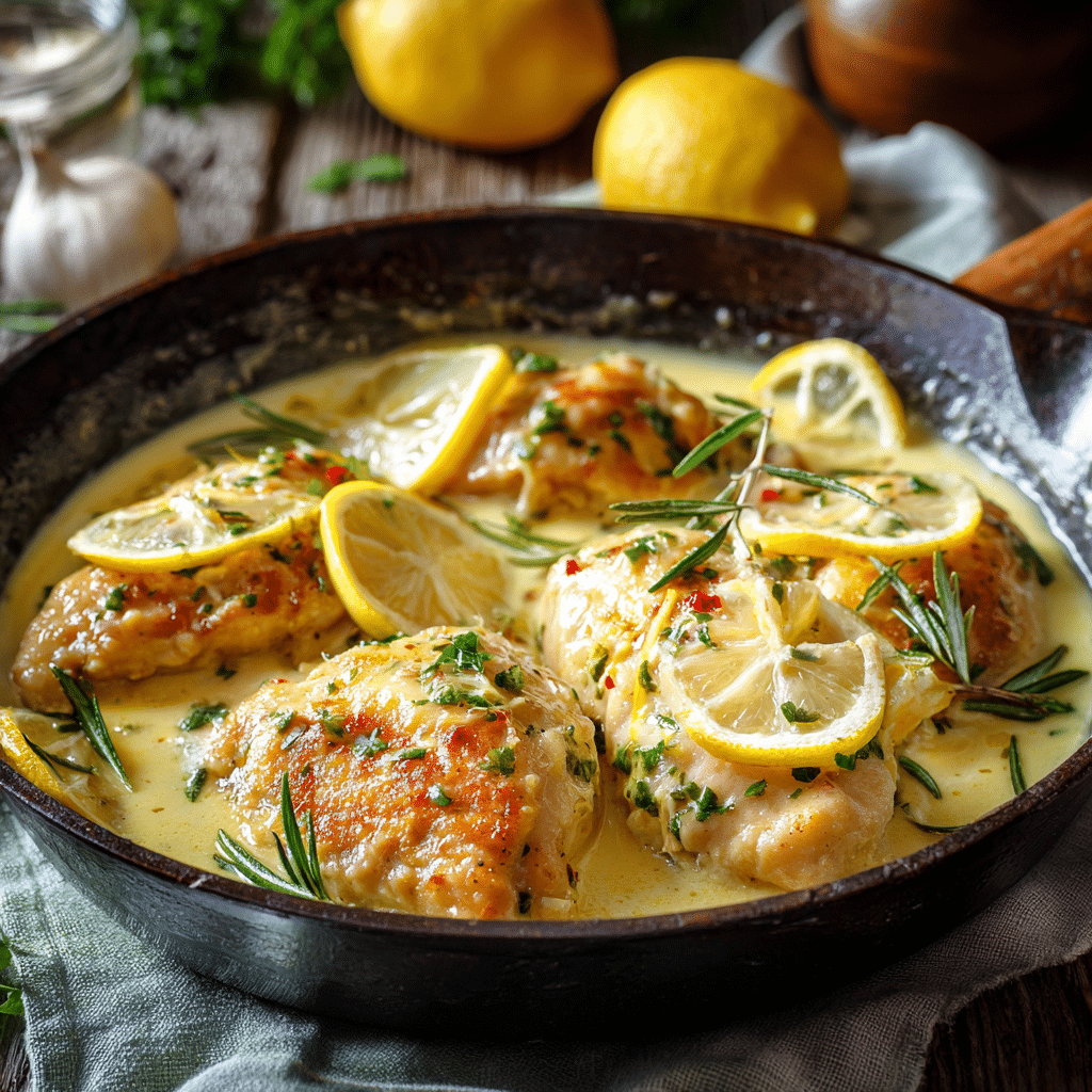 Simple Lemon Cream Chicken Recipe