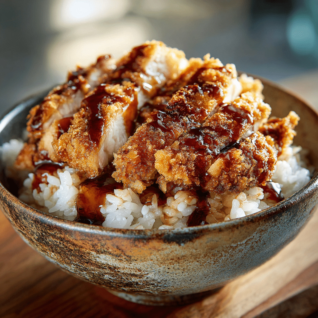 Simple Crispy Chicken Rice Bowl Recipe