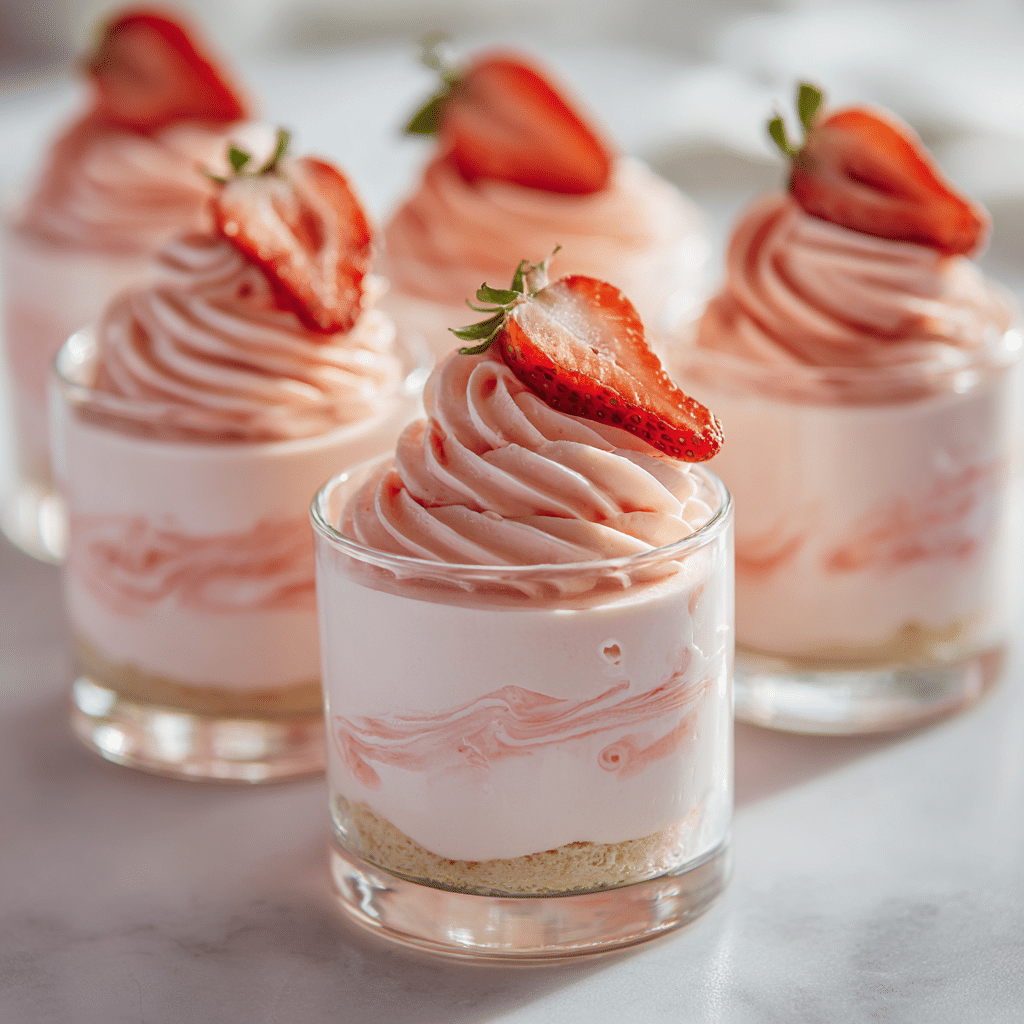 Strawberry Cheesecake Mousse Cups Recipe - Recipe Image