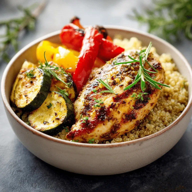 Mustard Herb Chicken Power Bowl Recipe