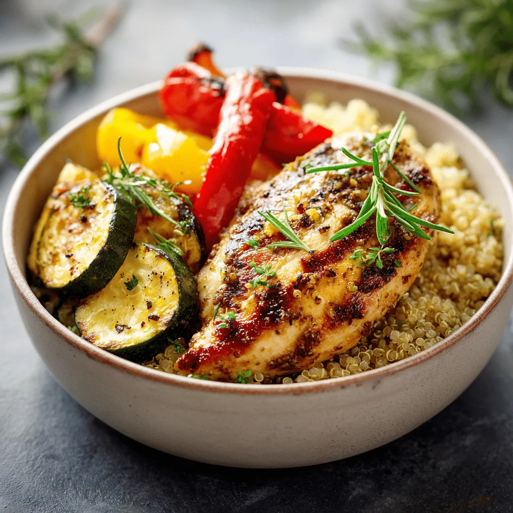 Mustard Herb Chicken Power Bowl Recipe
